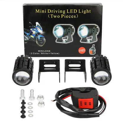 Two-color Lens External Electric Car Motorcycle Lock And Load Spray Headlight