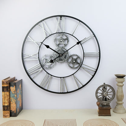 American Antique Iron Gear Wall Clock