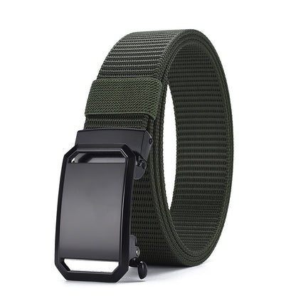 Men's Toothless Automatic Buckle Canvas Belt