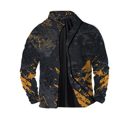 Men's Twill Digital Printing 3D Zipper Jacket