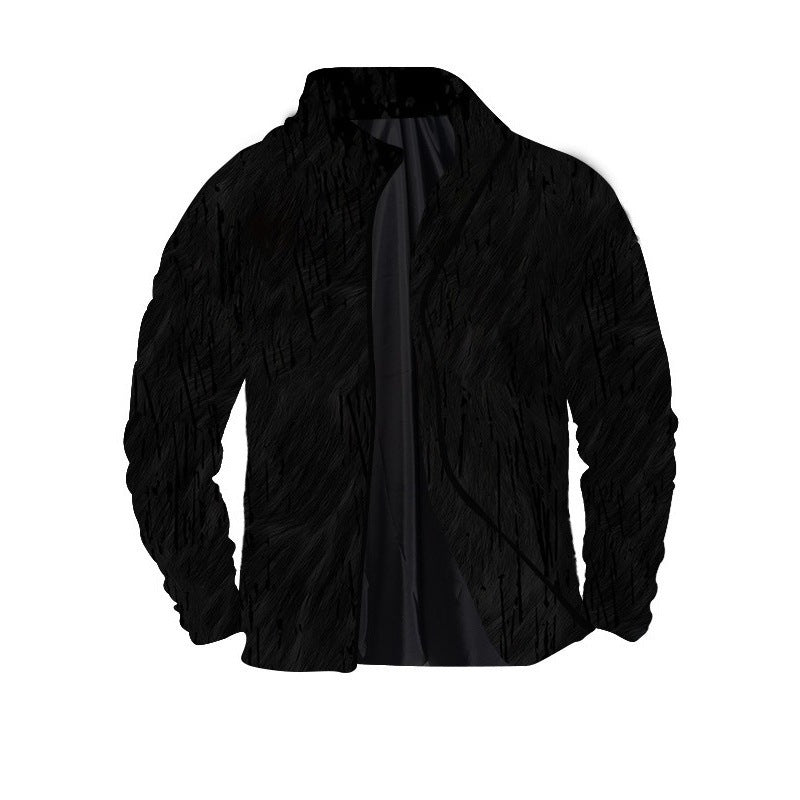 Men's Twill Digital Printing 3D Zipper Jacket