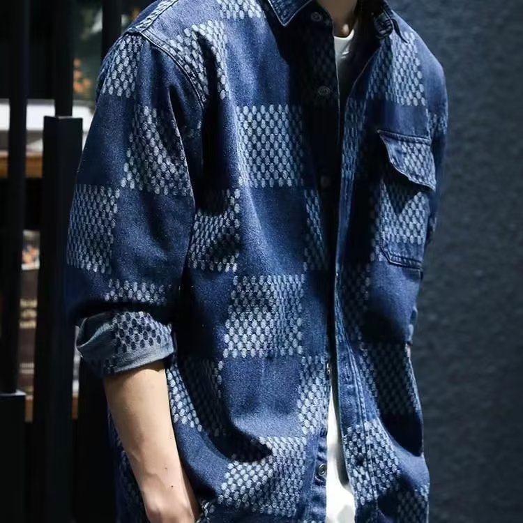 American Casual Pu Shuai Denim Shirt Coat