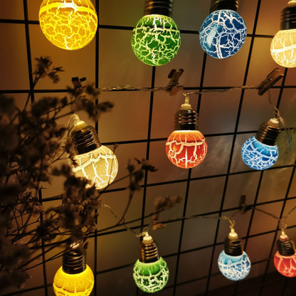 Led Lumières Fissuré Ampoules Chaîne De Décorations de Fête