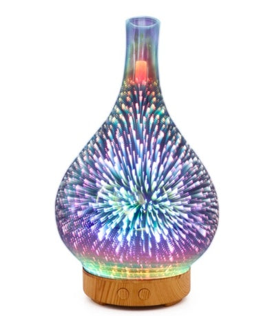 3D Glass Aroma Diffuser Colorful Lamp Humidifier Night Light