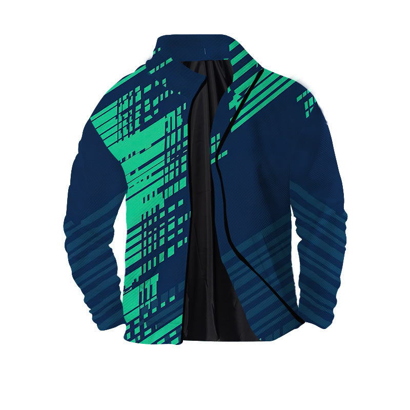 Men's Twill Digital Printing 3D Zipper Jacket