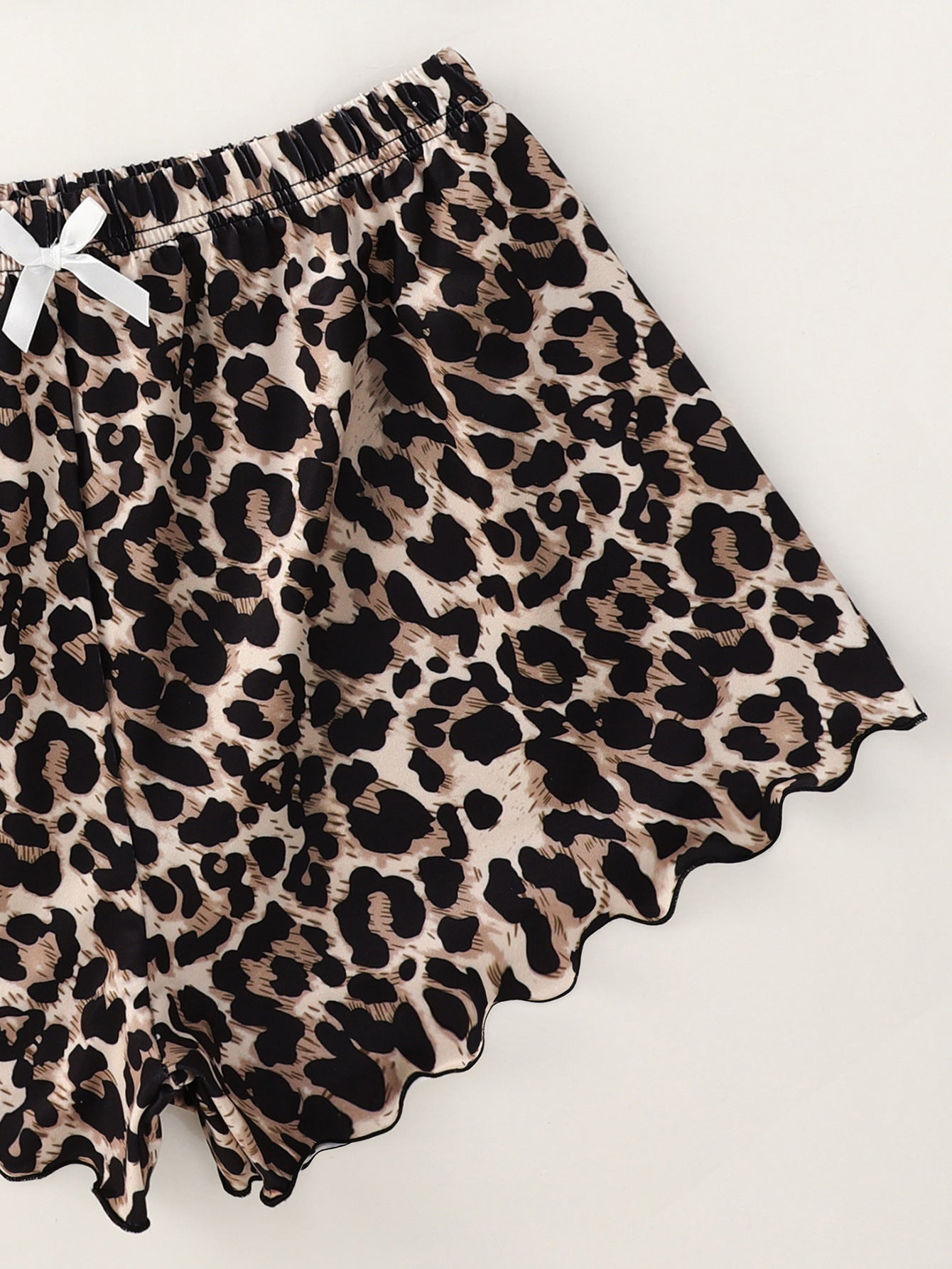 Leopard Print Shorts Home Wear Suit