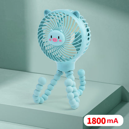 Poussette Poulpe Petit Ventilateur De Poche Usb Charge Silencieux Grand-capacité Poussette Pour Bébé