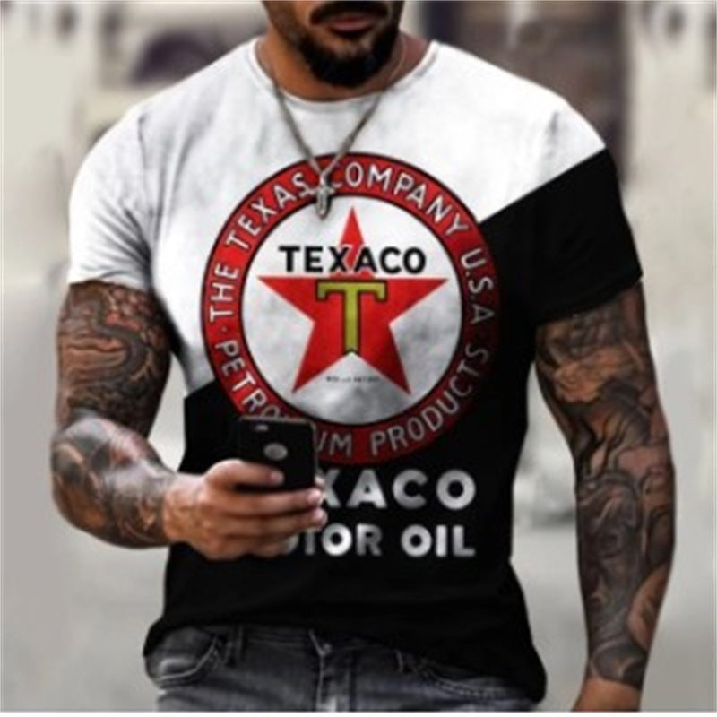 Digital Printing Short Sleeve Fashion T-shirt Men