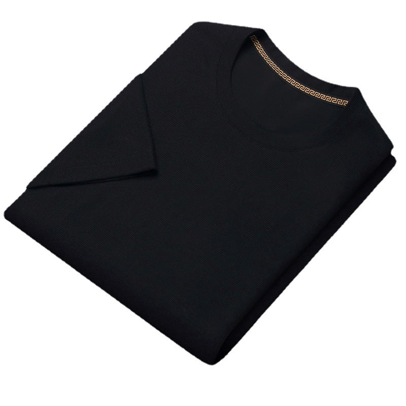 Men's Fashionable All-matching Round Neck Breathable Half Sleeve Top