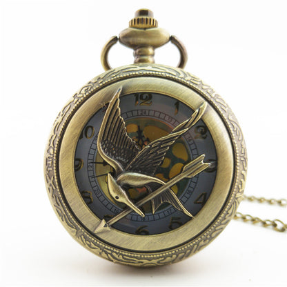 Antique Large Bird Arrow Vintage Pocket Watch