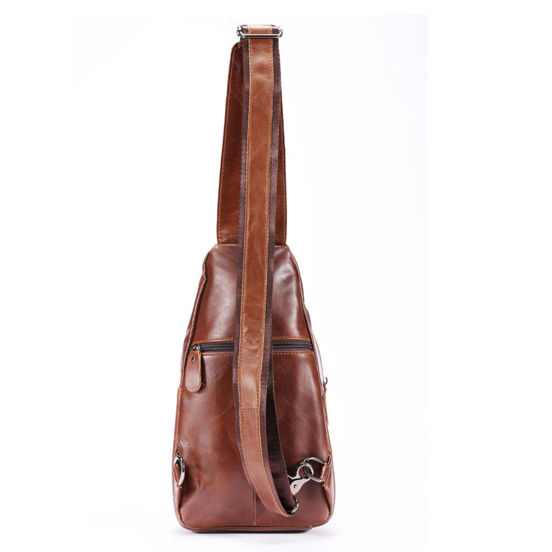 Mens Fashion Casual Leather Crossbody Bag