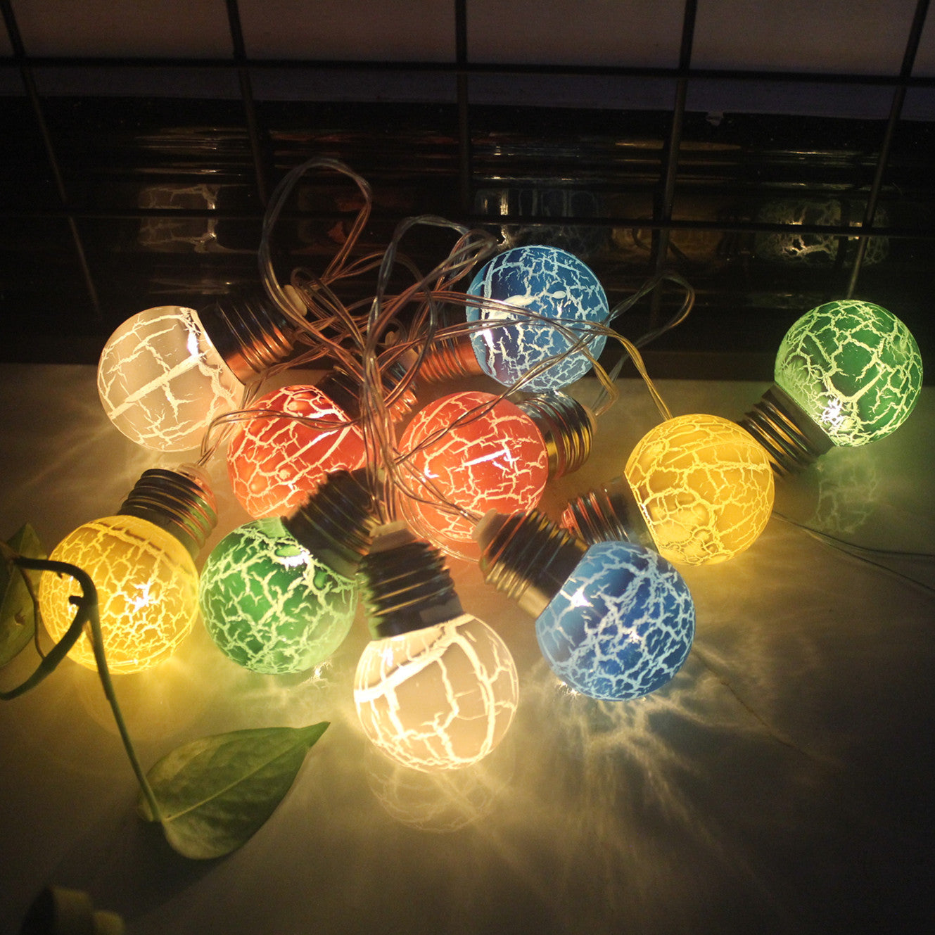 Led Lumières Fissuré Ampoules Chaîne De Décorations de Fête