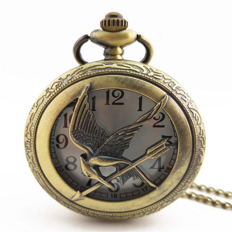 Antique Large Bird Arrow Vintage Pocket Watch