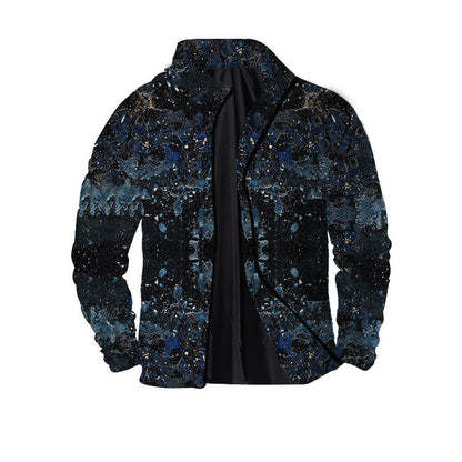 Men's Twill Digital Printing 3D Zipper Jacket