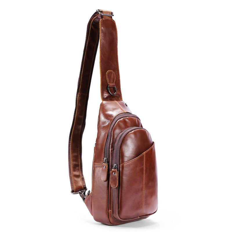 Mens Fashion Casual Leather Crossbody Bag